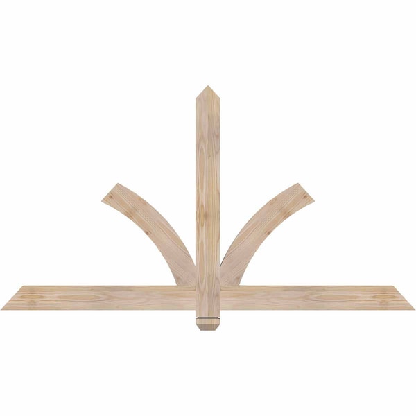 Ekena Millwork Redmond Smooth Timber Gable Bracket, Douglas Fir, 60"W x 32"H x 1 1/2"D x 3 1/2"F, 13/12 Pitch GBW060X32X0204RED00SDF - main